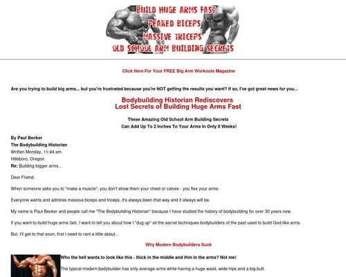 Build Huge Arms Fast with Old School Arm Building Workouts