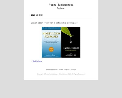 Mindfulness Books By Alfred James